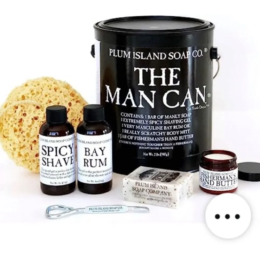 Plum Island Soap Co “The Man Can” Gift Set NEW Men’s Grooming Kit Paint Can